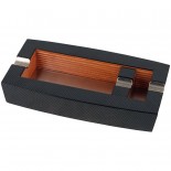 Cigar ashtray wooden with carbon exterior